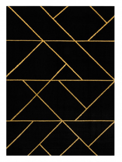 Kusový koberec Emerald geometric 1012 black and gold č.1