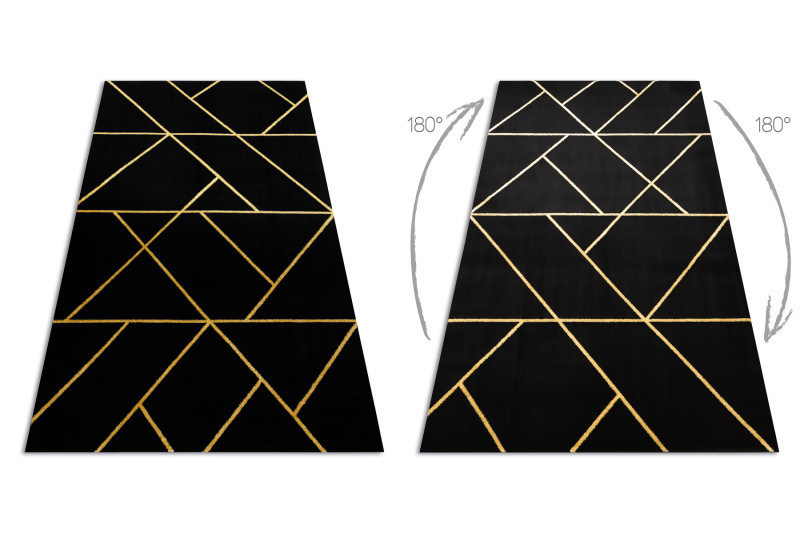 Kusový koberec Emerald geometric 1012 black and gold č.9