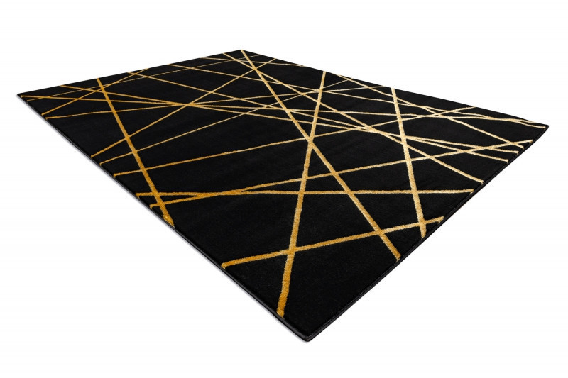 Kusový koberec Gloss 406C 86 geometric black/gold č.9