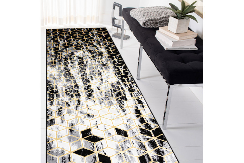 Běhoun Gloss 409A 82 3D cubes black/gold/grey č.9