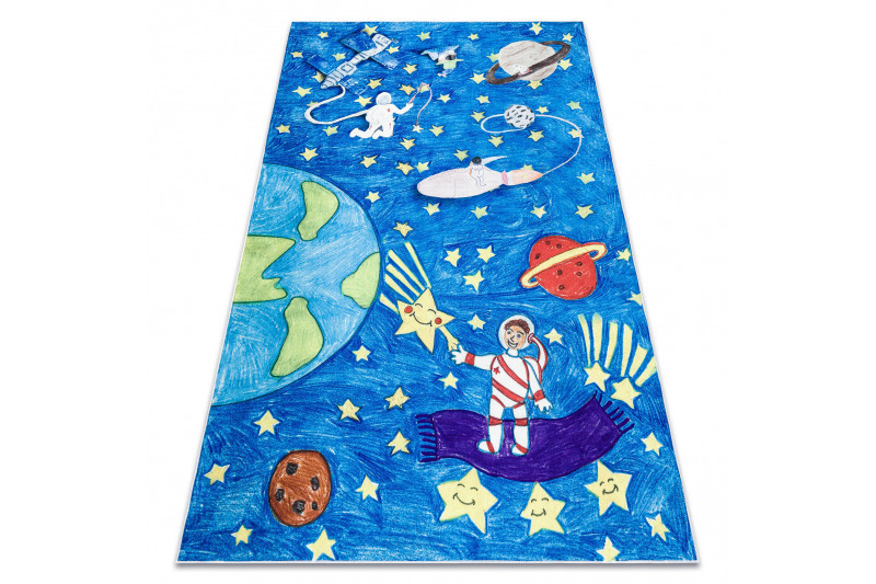 Dětský kusový koberec Bambino 2265 Rocket Space blue č.11