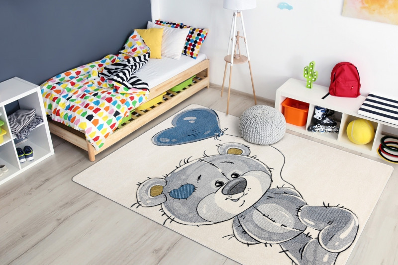 Dětský kusový koberec Petit E1593 Teddy bear cream č.3