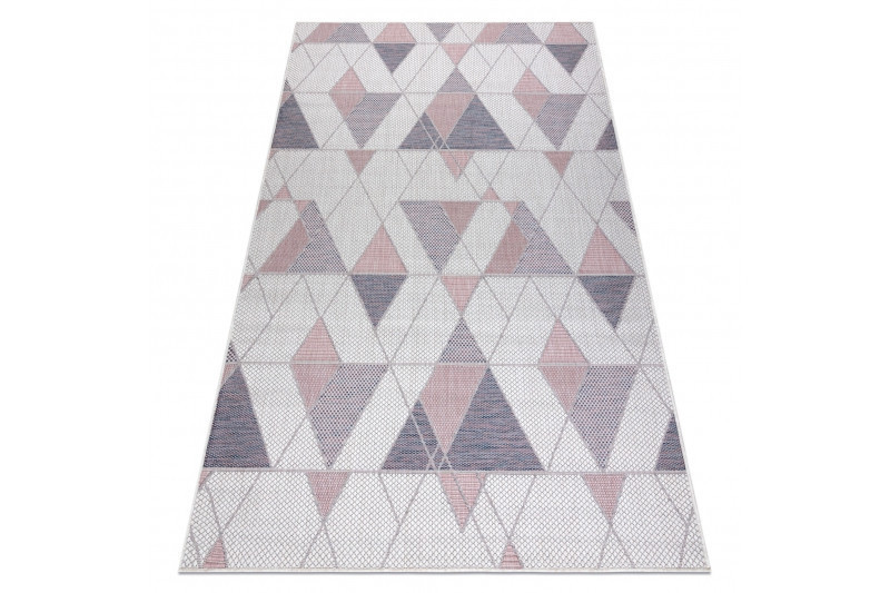 Kusový koberec Sion Sisal Triangles B3006A ecru/pink – na ven i na doma č.6