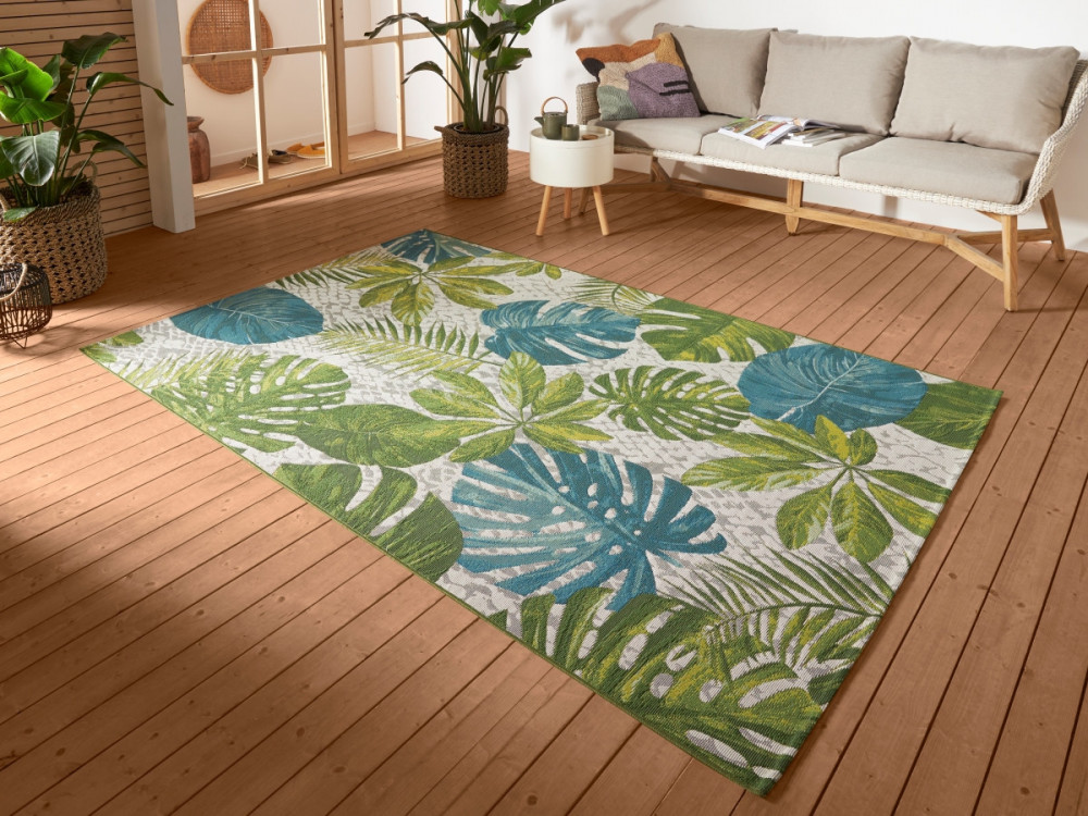 Kusový koberec Flair 105617 Tropical Leaves Turqouise Green – na ven i na doma č.5