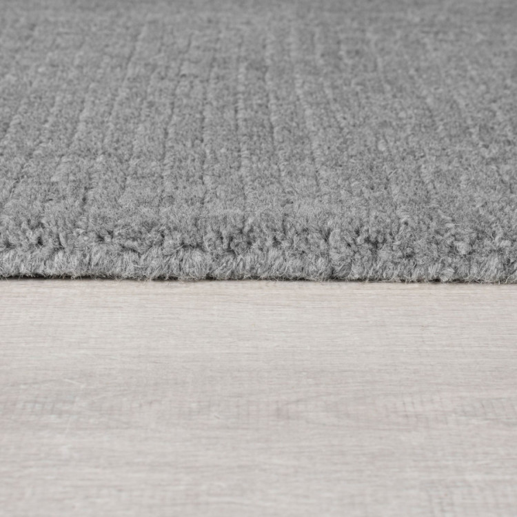 Kusový ručně tkaný koberec Tuscany Textured Wool Border Grey Marl č.3