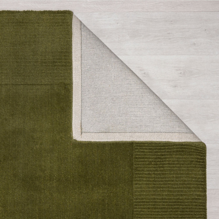 Kusový ručně tkaný koberec Tuscany Textured Wool Border Green č.4