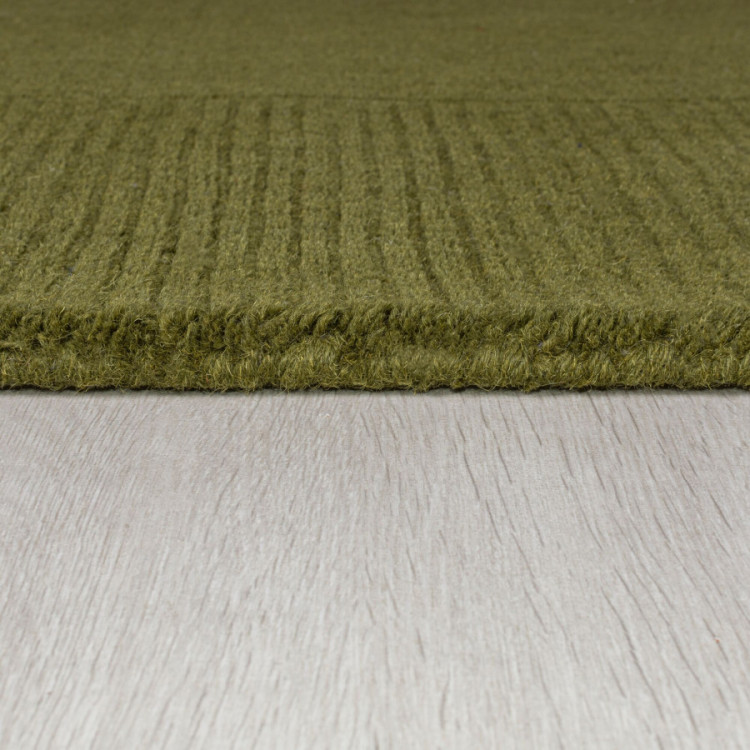 Kusový ručně tkaný koberec Tuscany Textured Wool Border Green č.5