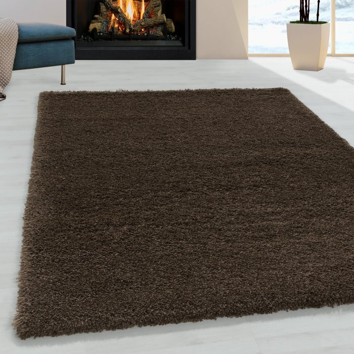 Kusový koberec Fluffy shaggy 3500 brown - 80 x 150 cm č.2