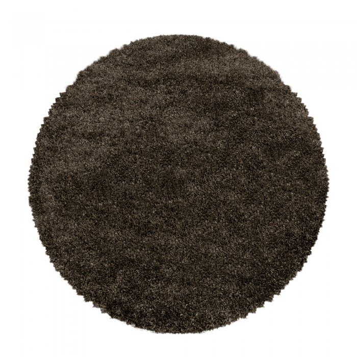 Kusový koberec Fluffy shaggy 3500 brown - Kruh průměr 200 cm č.4