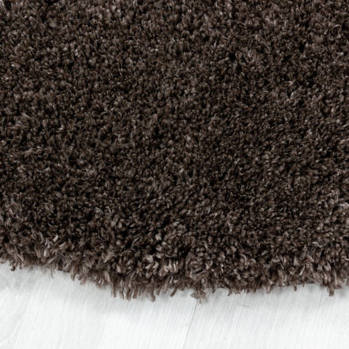 Kusový koberec Fluffy shaggy 3500 brown - Kruh průměr 120 cm č.8