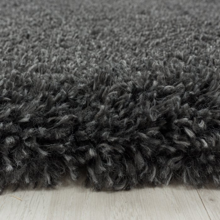 Kusový koberec Fluffy shaggy 3500 grey - Kruh průměr 160 cm č.5