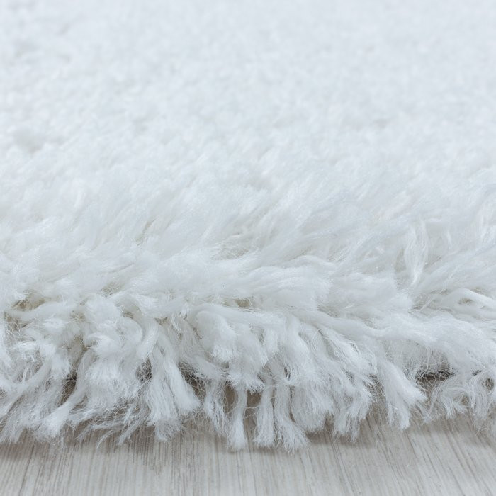 Kusový koberec Fluffy shaggy 3500 white - Kruh průměr 80 cm č.5