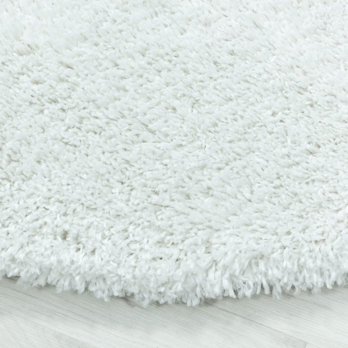 Kusový koberec Fluffy shaggy 3500 white - Kruh průměr 120 cm č.8