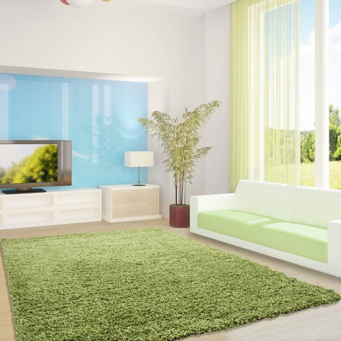 Kusový koberec Life Shaggy 1500 green - Průměr 80 cm č.5