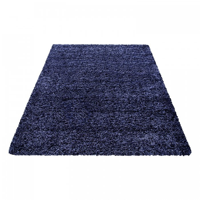 Kusový koberec Life Shaggy 1500 navy - Kulatý průměr 160 cm č.5