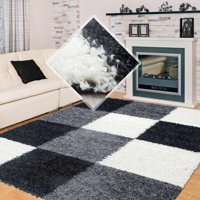 Kusový koberec Life Shaggy 1501 black - 80 x 250 cm č.5