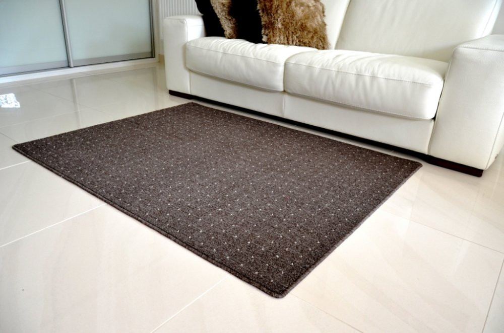 Kusový koberec Udinese hnědý - Kulatý 200 cm průměr č.6