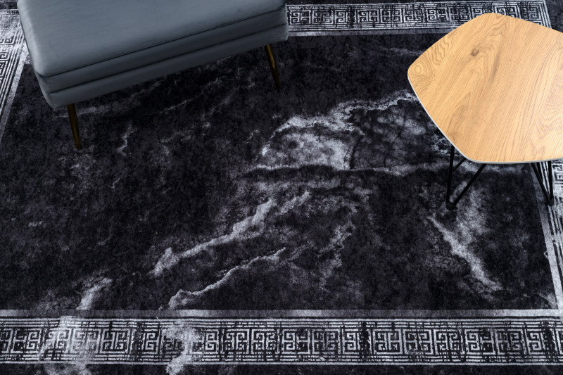 Kusový koberec Miro 51278.810 Marble black / white č.4