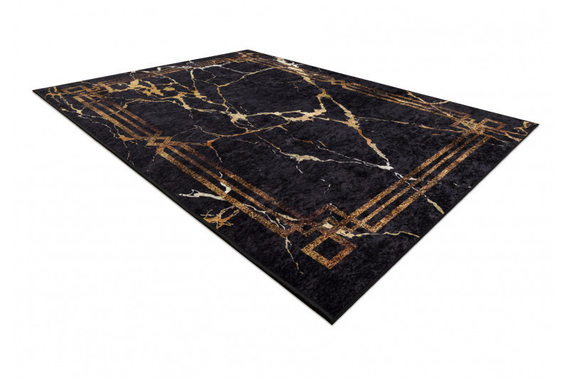 Kusový koberec Miro 51333.801 Marble black / gold č.4