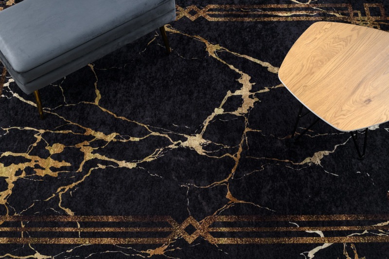 Kusový koberec Miro 51333.801 Marble black / gold č.6