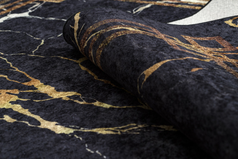 Kusový koberec Miro 51333.801 Marble black / gold č.10