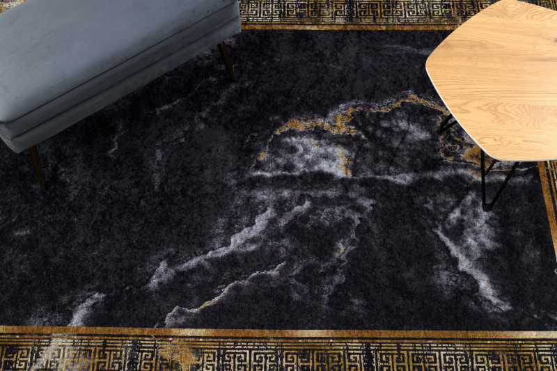 Kusový koberec Miro 51278.809 Marble black / gold č.12