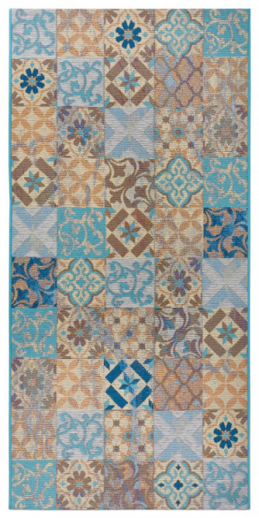 Běhoun Cappuccino 105880 Mosaik Blue Multicolored č.1