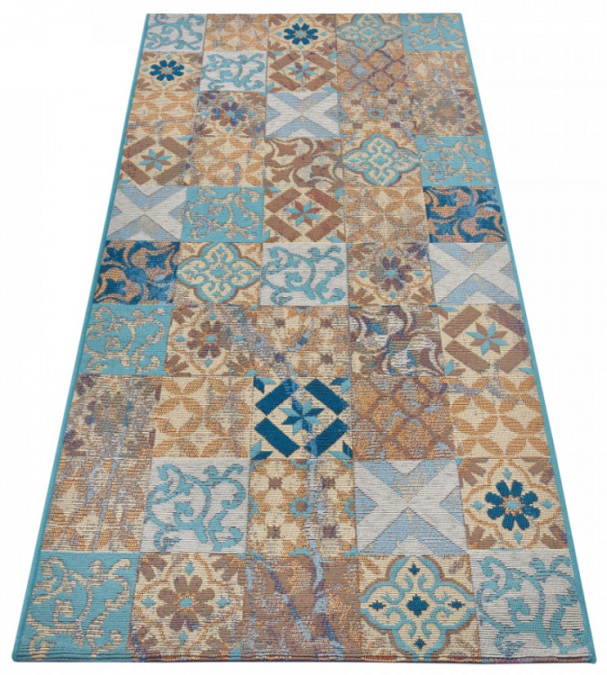 Běhoun Cappuccino 105880 Mosaik Blue Multicolored č.5