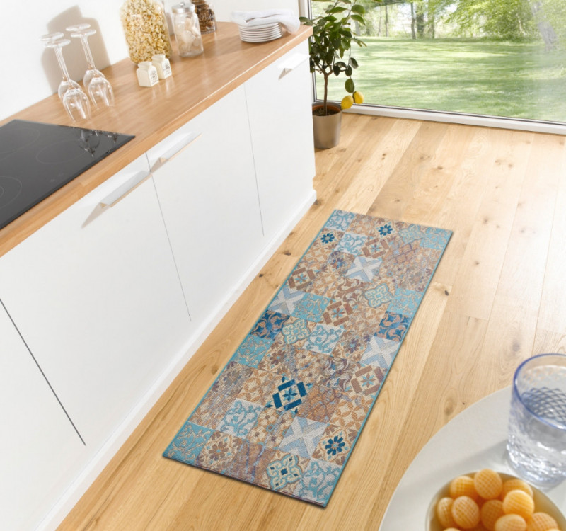 Běhoun Cappuccino 105880 Mosaik Blue Multicolored č.6