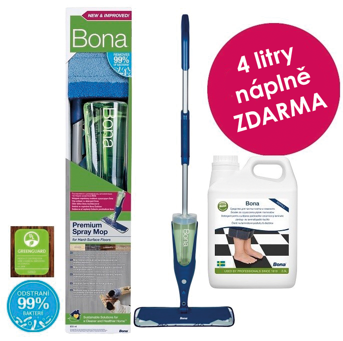 Bona Spray Mop Premium + 4 l na tvrdé podlahy č.1