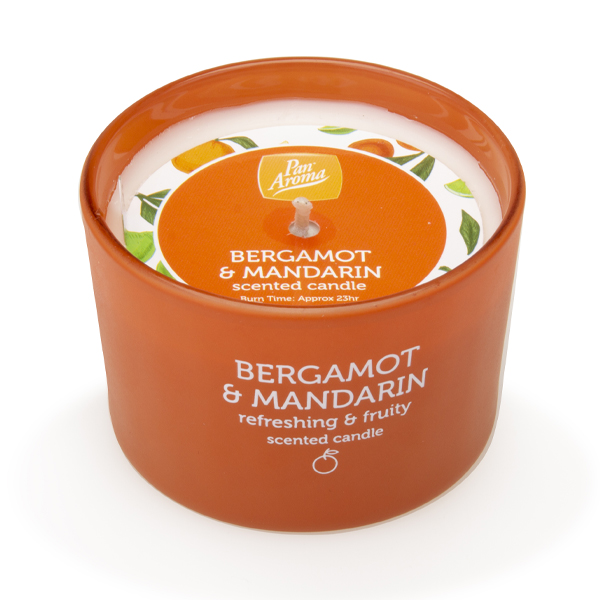 Svíčka vonná ve skle PAN AROMA Bergamot-mandarinka 85g č.1