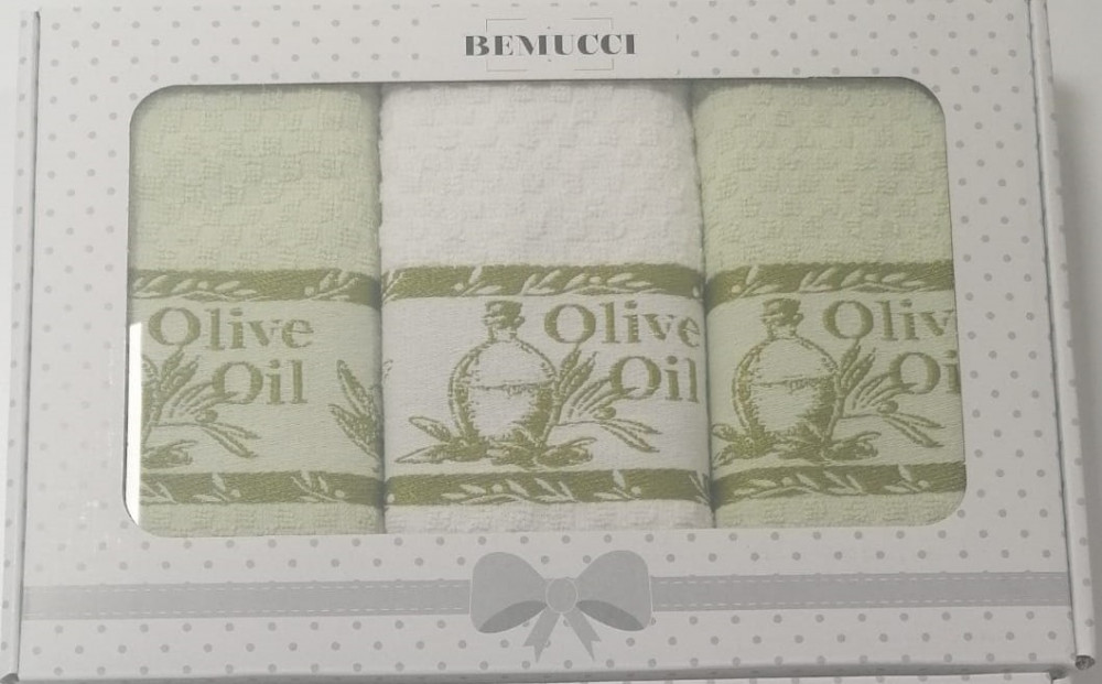 Set vaflových utěrek v krabičce OLIVE 40x60 cm 3 kusy č.2