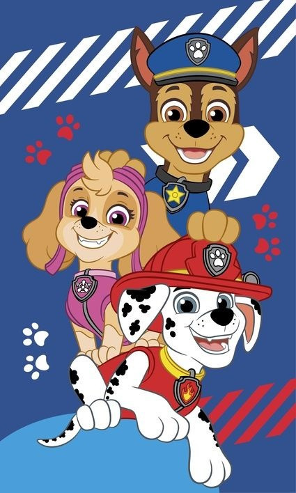 Ručník dětský PAW PATROL 30x50 cm modrý č.1