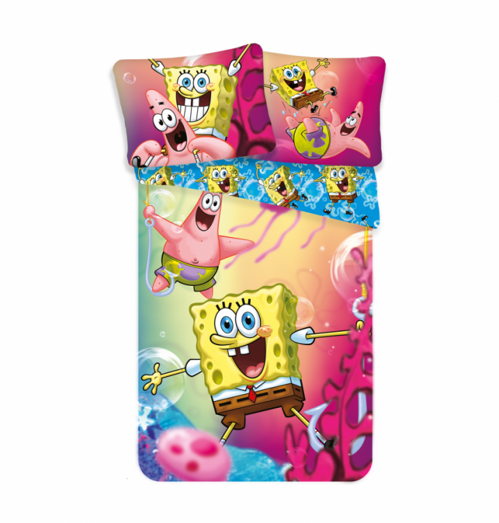 Dětské povlečení SPONGEBOB 140x200 a 70x90 cm č.1