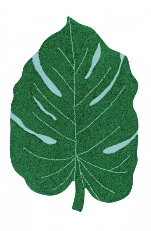 Přírodní koberec, ručně tkaný Monstera Leaf č.1