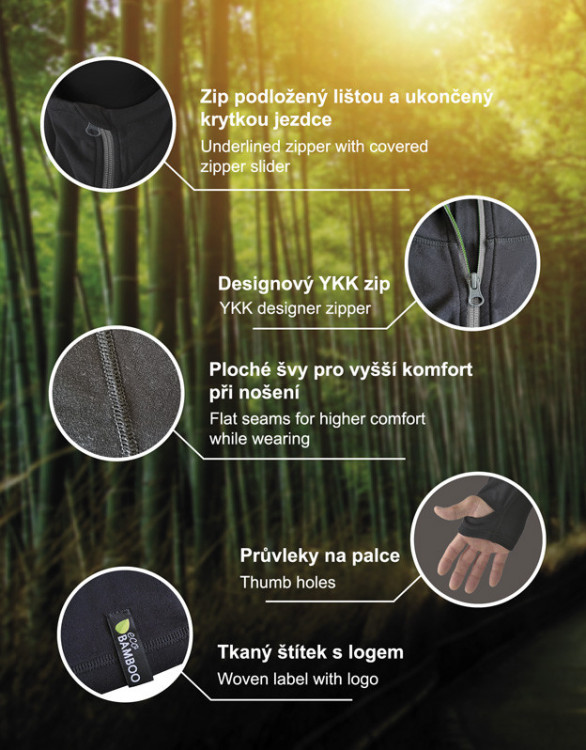 Eco Bamboo SPORT mikina UNISEX č.4