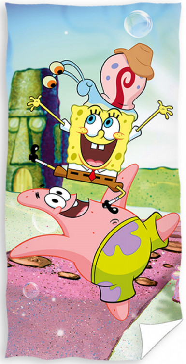 Dětská osuška Sponge Bob a Přátelé 70x140 cm č.1